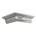 White Decorative Corner Molding With Classical Carvings For Interior Decoration 3d model