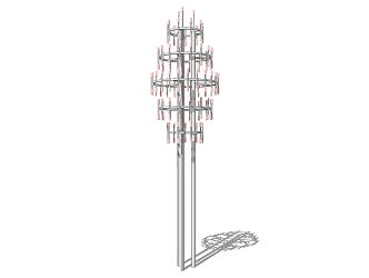 modern street lamp 3d model