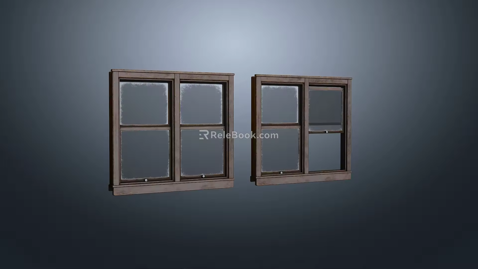 Modern window sliding window retro window old window Chinese style window 3d model