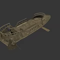 Military Stealth Fighter Jet With Twin Wings And Open Cockpit In Dry Desert Terrain
