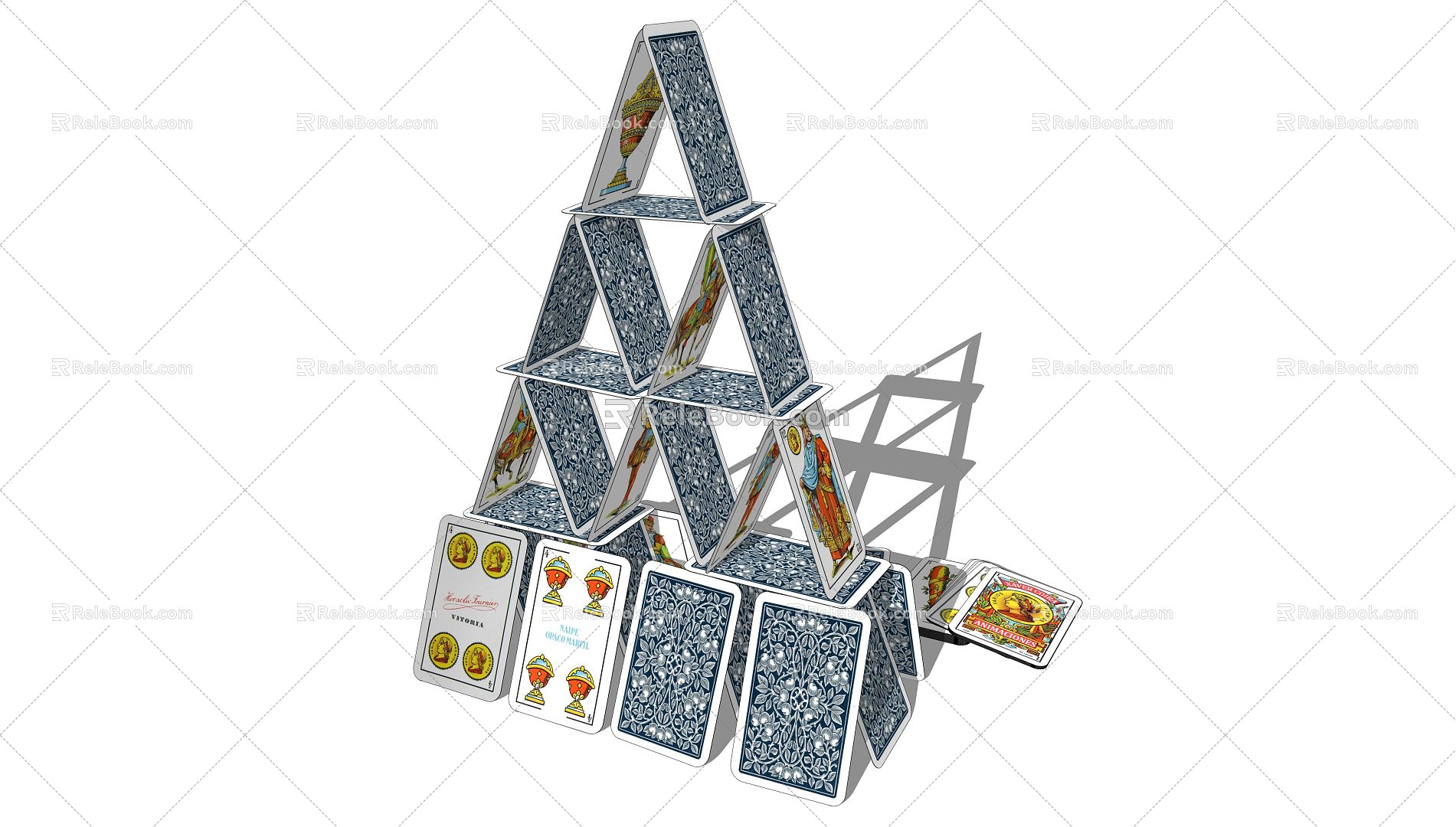 Modern Poker Card Ornaments 3d model