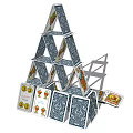 Fun Interactive Playing Cards Tower Structure Stacking Game For Family Board Entertainment