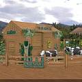 Agricultural Science Park Restroom With Natural Surroundings And Farm Animals