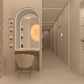 Modern Beauty Salon Interior With Stylish Lighting And Decor