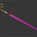 Silver Metallic Sword With Sharp Long Blade And Classic Hilt Design