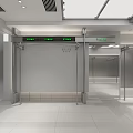Modern Clothing Store Interior With Display Racks Lighting And Cashier Counter