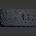 Durable Car Tire With Deep Tread Pattern And Orange Inner Structure Design 3d model