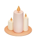 Modern Candle Ornament Cartoon Candle 3d model