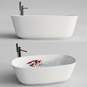 Modern bathtub faucet 3d model