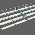 Durable Metal Bleachers With Multiple Steps And Safety Railings For Outdoor Events