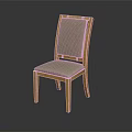 Modern Dining Chair With Wooden Frame Light Gray Padded Backrest And Seat