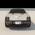 Vintage Two Tone Sports Car With Yellow Rims