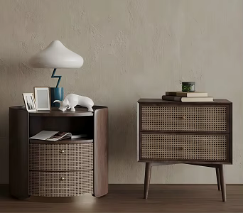 Antique bedside table 3d model