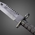 Tactical Military Knife With Serrated Blade Ring Pommel Handle And Non Slip Grip Texture