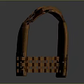 Brown Tactical Vest With Mesh Design Straps And Grid Structure For Outdoor Use