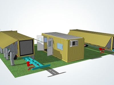 modern container residential building model