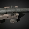 Cannon Earth Cannon Battery Cannon Gun Ancient Cannon Tower Battery Wall Cannon Low Face Low Number Low Model Simple Model Game Movie and TV Level Super Realistic 3d model