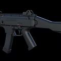 Modern Tactical Black Rifle With Scope And Ergonomic Design Features 3d model