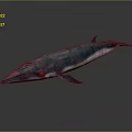 Detailed Realistic 3D Rendered Whale on Dark Background with Subtle Reflection