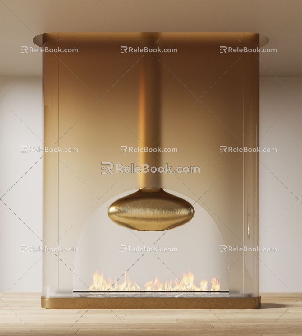 Modern Fireplace 3d model