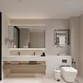 Modern Minimalist Bedroom Interior Design With Bed Pendant Light Desk Chair And Wooden Floor