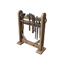 Modern tool rack blacksmith tool rack 3d model