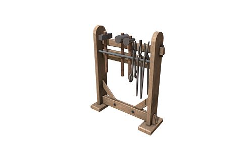 Modern tool rack blacksmith tool rack 3d model