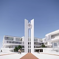 Modern School Class School 3d model