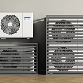 Air conditioning external unit Air conditioning external hood External unit protective cover Central air conditioning louver grille protective fence 3d model