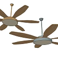 Modern Ceiling Fans with Wooden Blades LED Lights and Metal Base Design
