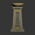 Columns Stone Columns Egyptian Columns Egyptian Architecture 3d model