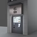 Public Facility ATM With Wall Mounted Design Digital Screen Keypad And Cash Dispenser