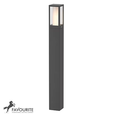 Modern Black Outdoor Post Light With Clear Glass Shade For Garden Pathway 3d model