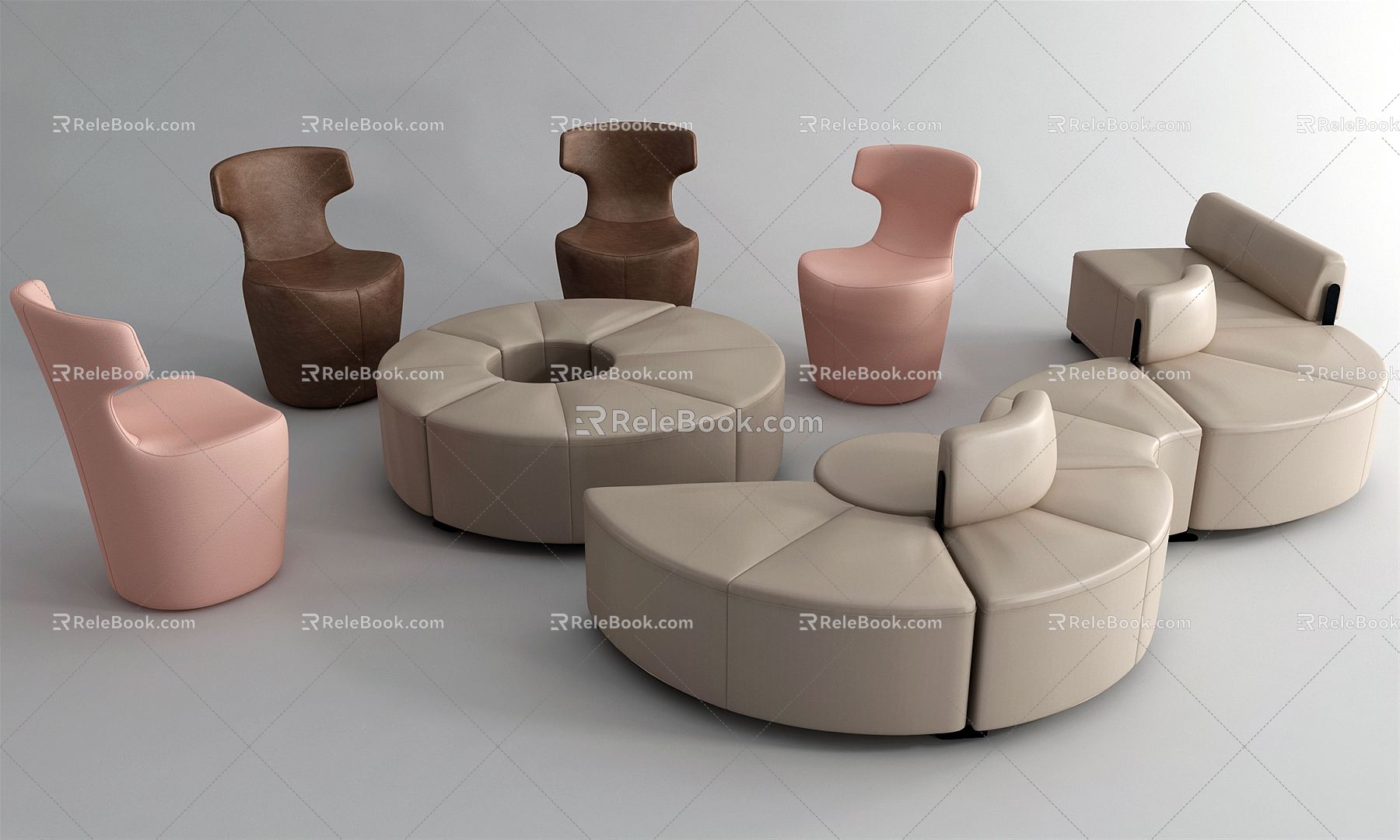 Modern Combination Sofa Special-shaped Sofa Combination model