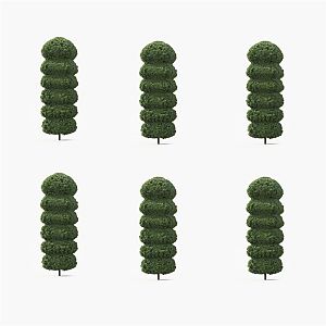 Modern shrubs 3d model