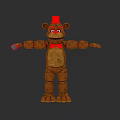Brown Electric Toy Bear With Red Hat Bowtie And Stretchy Arms