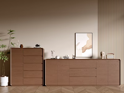 Modern Wood Grain Cabinet Simple Style Cabinet Whole Cabinet Sideboard Balcony Cabinet Storage Cabinet Entrance Cabinet 3d model