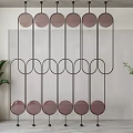 Modern glass partition 3d model
