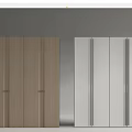 Modern Wardrobe Designs with Brown and Gray Sliding Doors and Minimalist Panel Design