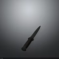 Sharp Tactical Dagger With Long Blade Brown Wooden Handle And Classic Design On Dark Background