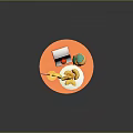 Fresh Peach Juice Carton With Glass Of Juice Straw And Sliced Peaches On Plate