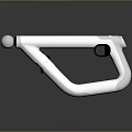 White Toy Gun Design With Pink Ball On Front And Ergonomic Handle Grip