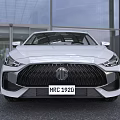 White MG Sedan With Modern Exterior Design And Sleek Front Grille 3d model