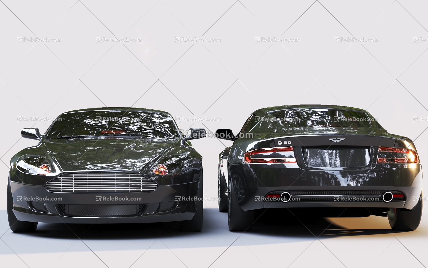 Black Car sports car Aston Martin 3d model