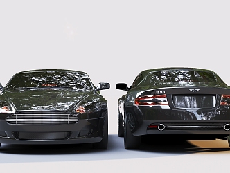 Black Car sports car Aston Martin 3d model