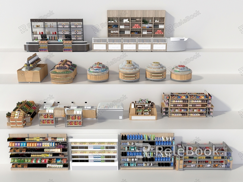 Supermarket shelf cashier model