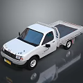 White Single Cab Pickup Truck With Open Cargo Bed And Clean Exterior Design