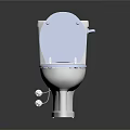White Modern Toilet With Open Lid And Sleek Design For Bathroom Daily Use