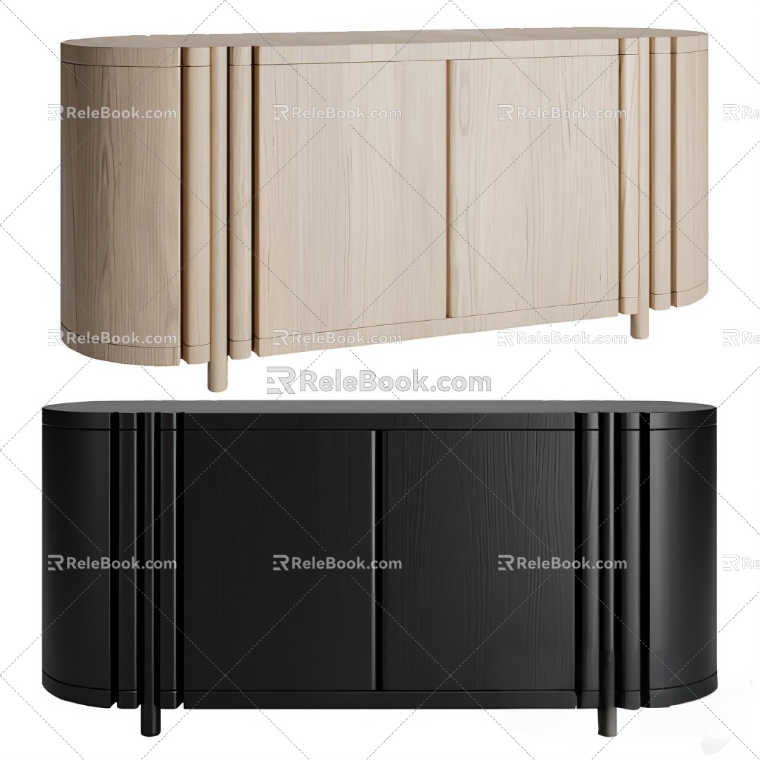 Simple Sideboard Decorative Cabinet Side Cabinet 3d model