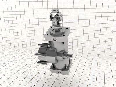 Modern mechanical parts 3d model